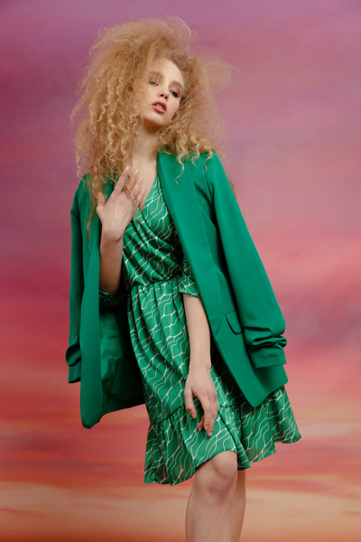 Lafaba Women's Green Blazer Jacket