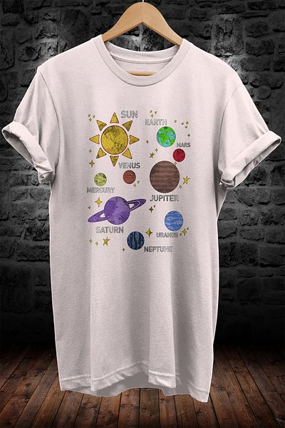 remonz Μπλουζάκι Galaxy Printed 100% Cotton Oversize