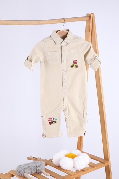 Babyhola Denim Fabric Baby Girl Jumpsuit 12304