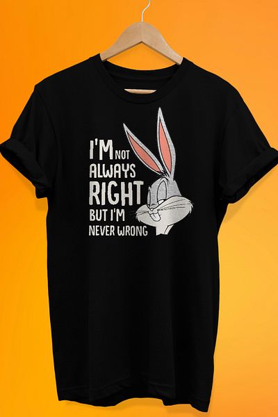 remonz Μπλουζάκι Bugs Bunny 100% βαμβακερό Oversize Μπλουζάκι μεγάλου μεγέθους