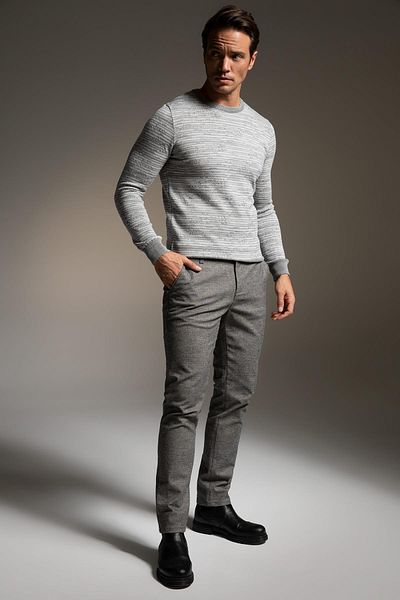 DeFacto Slim Fit Crew Neck Knitwear Sweater