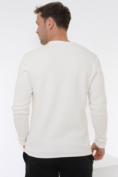 Matte Copenhagen Crew Neck Stitching Detailed Organic Cotton Ecrutik Sweater