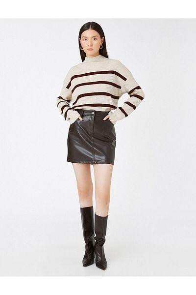 Koton Turtleneck Half Sweater