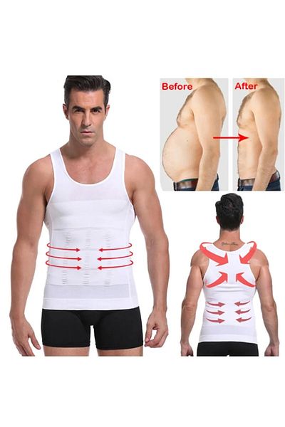 miresa Men's Athlete Corset Waist Chest Belly Gathering