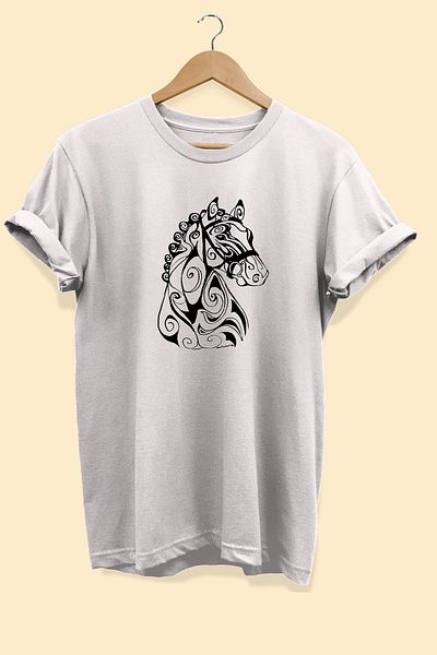 remonz Μπλουζάκι Horse Printed 100% Cotton (oversize) Plus Size