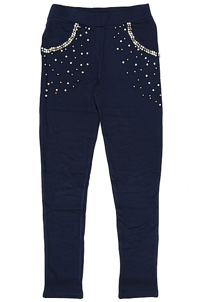 DobaKids Κοριτσίστικο κολάν παντελόνι με πέρλες Navy Blue