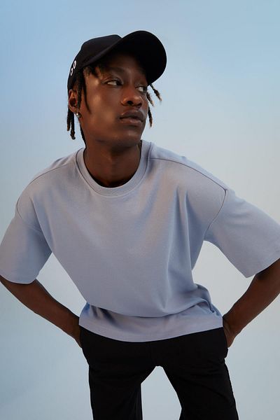 DeFacto Oversize Fit Crew Neck Basic κοντομάνικο μπλουζάκι
