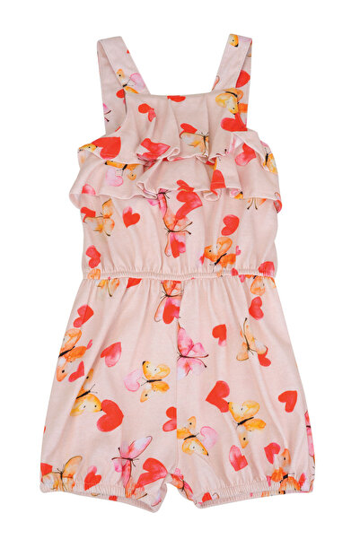 Zeyland Kız Bebel Pembe Kelebekli Kalpli Salopet