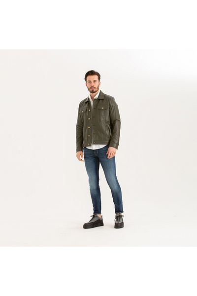 Tamer Tanca Men's Genuine Leather Leather Coat Leather Coat 890 Jean Erk Leather Coat Y22