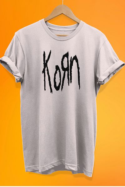 remonz Korn Printed 100% Cotton Oversize T-shirt Plus Size T-Shirt