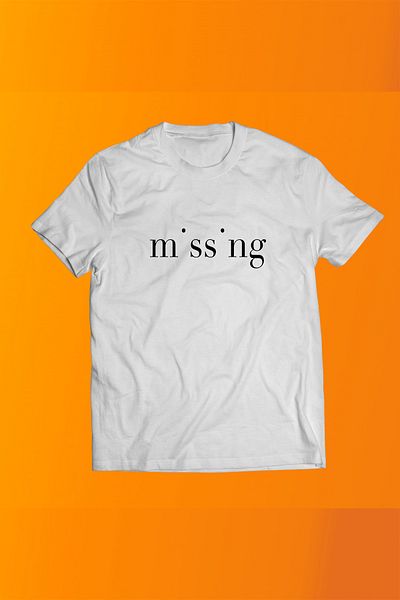 remonz Missing Printed 100% Cotton Oversize T-shirt Μεγάλο μέγεθος T-shirt