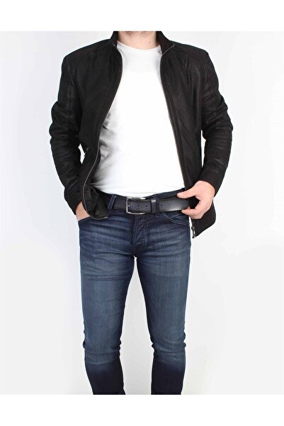 Aka Navy Blue Sports Leather Belt - Sk0014