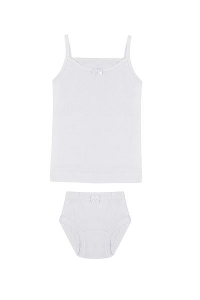 TOLIN 3 Pack 100% Cotton Girl's White Athlete Panties Set 8422