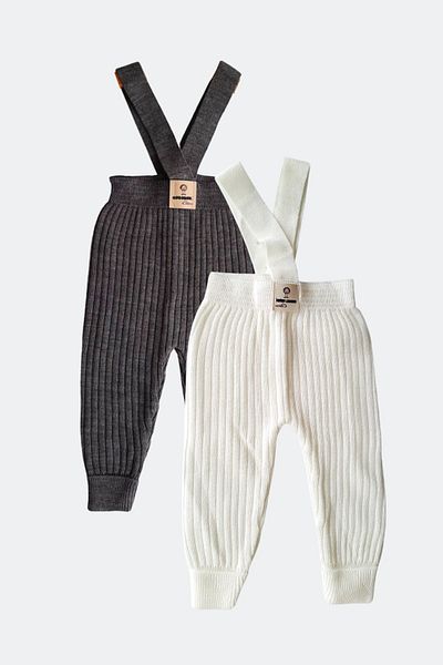 Minytrendy 4 Seasons Cross Strap Stretchy Knitwear Baby Leggings and Pants Set - for Baby Girl Boy