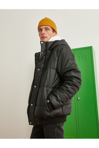 Koton Hooded Puffer Jacket Waterproof