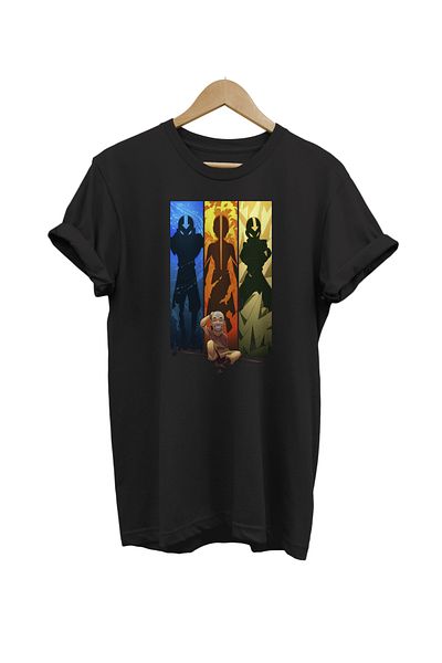 remonz Μαύρο μπλουζάκι με στάμπα Avatar 100% βαμβακερό