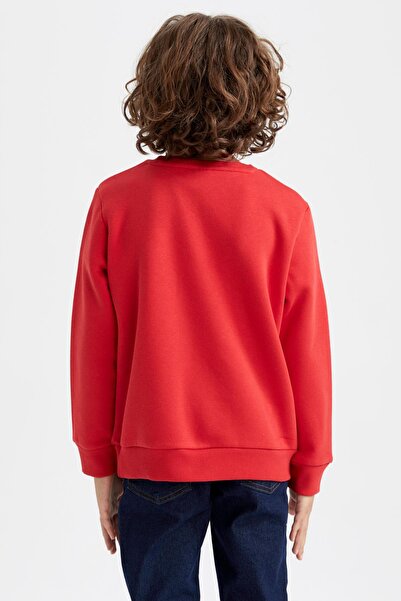 DeFacto Erkek Çocuk Bisiklet Yaka Sweatshirt