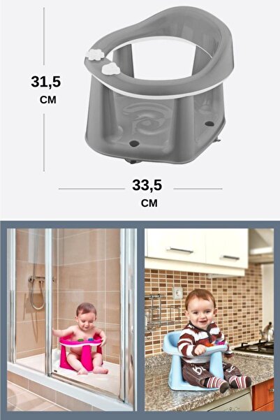 Flosoft Kaymaz Vakum Ayaklı Bebek Banyo Oturağı & Mama Oturağı 2in1