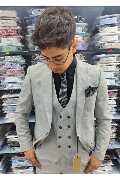BY MARKASSO DAYBOĞLU SINGLE BUTTON DOUBLE SLIT SLIM FIT MEN'S SUIT WITH SLIM TROUSERS