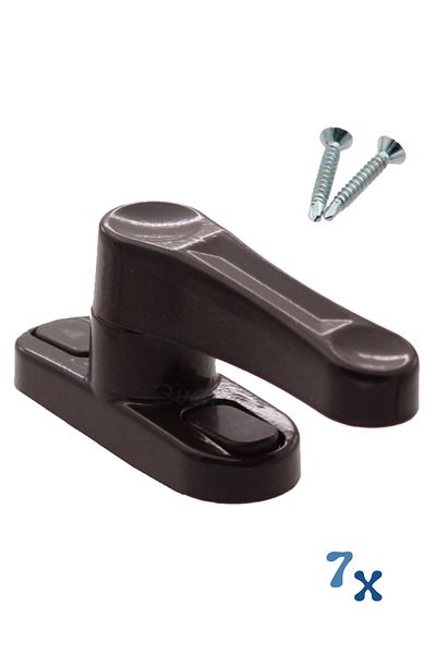 Evene Window Child Lock Window Lock Glass Lock Safety Child Lock Door Latch 7 Pieces Dark Brown