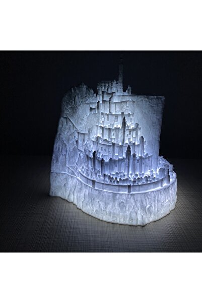 Root Made Minas Kalesi Gece Lambası Yüzüklerin Efendisi Minas Tirith Dekorati...