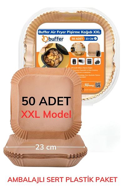 Buffer ® 50 قطعة من ورق الخبز للمقلاة الهوائية القابل للتصرف مقاوم للزيت 23 سم ورق الخبز المربع