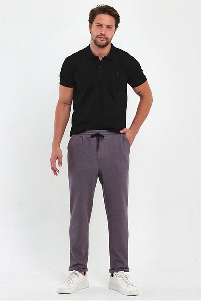 MAXIMILLIAN Men's Rose Side Pocket Elastic Waist Lace Up Double Leg Relaxed Fit Comfortable Cut Jogger Pants