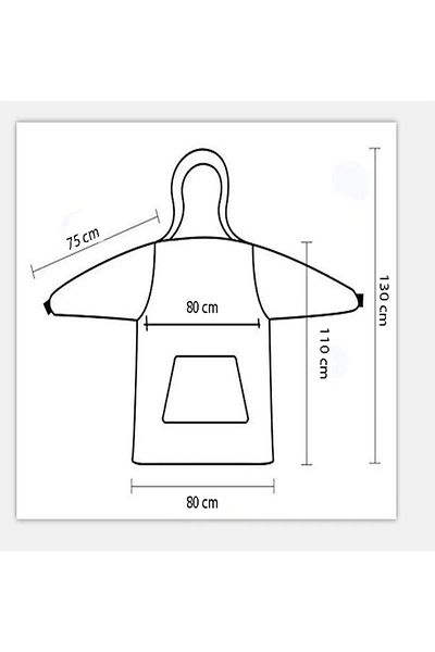 Mulberry Wellsoft Hooded Wearable TV Blanket Unisex Over Size - Indigo
