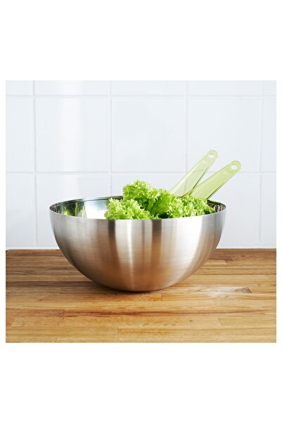 IKEA Orta Boy Servis Kasesi Paslanmaz Çelik Çap 20 cm