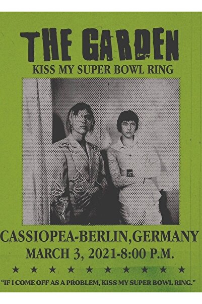 Universal The Garden Band Kiss My Super Bowl Ring Slika Drveni Poster Dekorat...