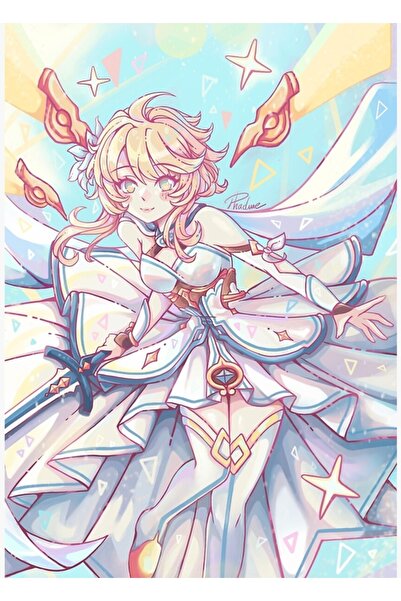 Universal Lumine - Poster decorativ din lemn cu efect Genshin