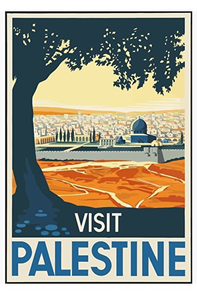 Universal Αφίσα Ταξιδιού Παρατηρήστε τη Παλαιστίνη Ξύλινη Διακοσμητική Αφίσα