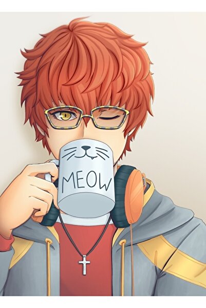 Universal Mystic Messenger - Poster decorativ din lemn cu Catface