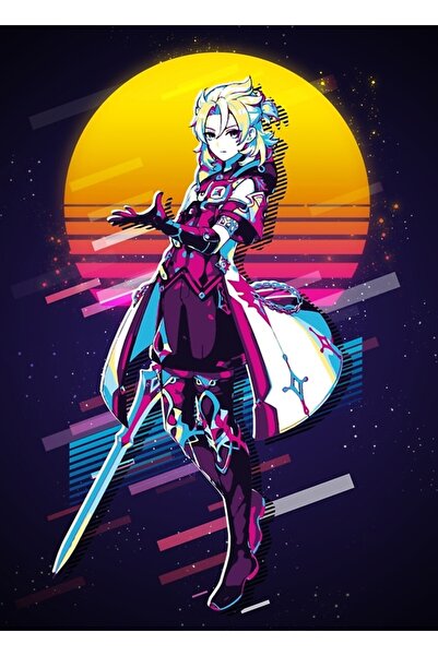 Universal Genshin Impact - Albedo *Ρετρό της δεκαετίας του '80* Ξύλινη Διακοσ...