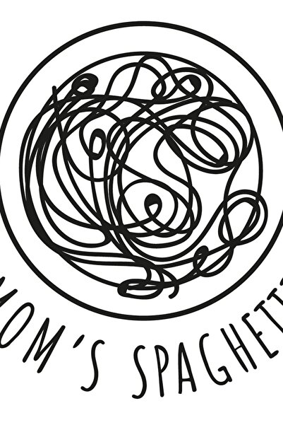 Universal Διακοσμητική Ξύλινη Αφίσα Τραπεζογραφίας  "Σπαγγέτι της Μαμάς "