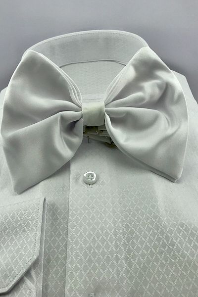 Zaim Aksesuar White Elephant Ear Large Bow Tie 209