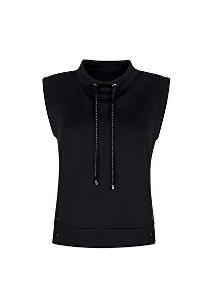 Bulalgiy BULALGİY Kadın Siyah Kolsuz Sweatshirt - BGA798707