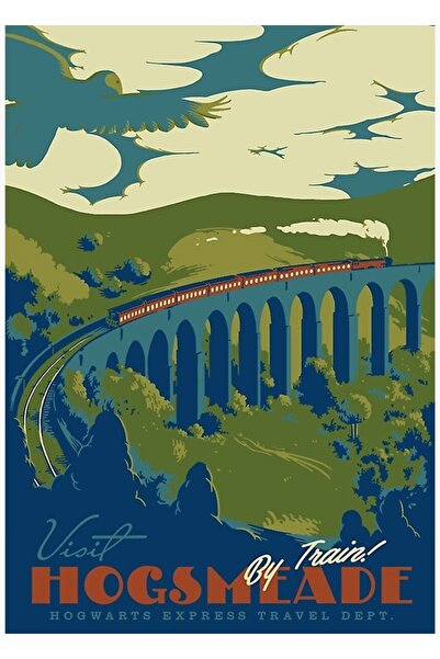 Universal Επιτραπέζια ξύλινη αφίσα Διακοσμητική προβολή του Hogsmeade