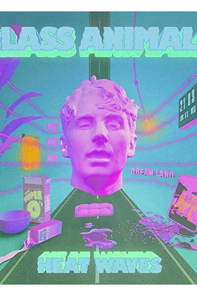 Universal Animale din sticlă - Tablou cu unde termice Poster decorativ din lemn