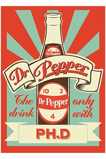 Universal Poster decorativ din lemn cu pictură vintage Dr. Pepper