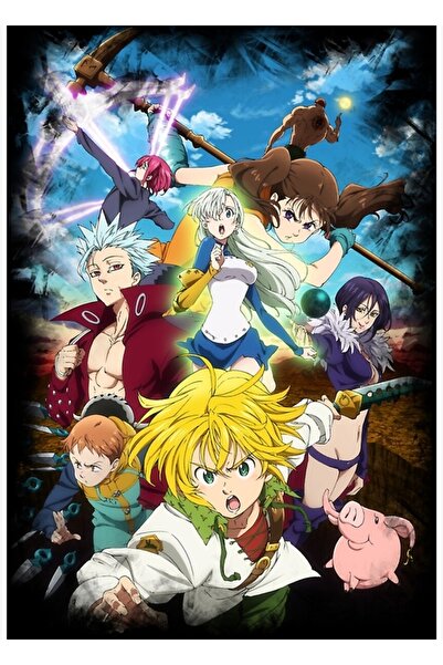 Universal Οι Επτά Θανάσιμες Αμαρτίες Μαύρη Ξύλινη Αφίσα Διακοσμητική