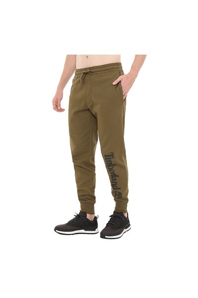 Timberland B0A2BVFDY71-R Timberland Linear Logo Sweatpants (Bb Regular) Men's Sweatpants Green