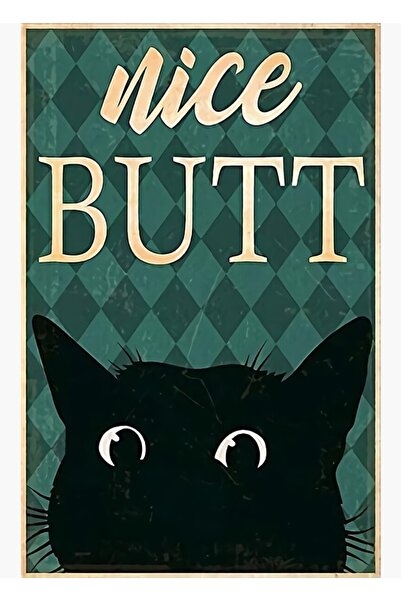 Universal Pisica Neagră Frumoasă Tablou decorativ din lemn Poster decorativ