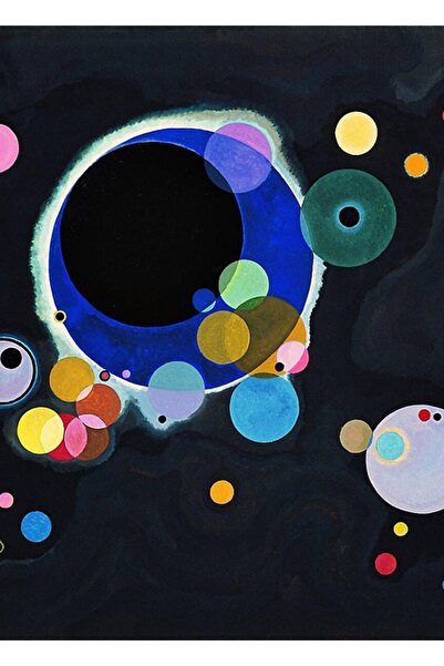 Universal ΚΑΝΤΙΝΣΚΙ. Αρκετοί Κύκλοι. 1926. Ξύλινη Διακοσμητική Αφίσα Ζωγραφικής