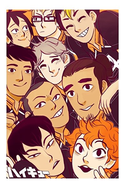 Universal Poster decorativ din lemn Karasuno Cuties