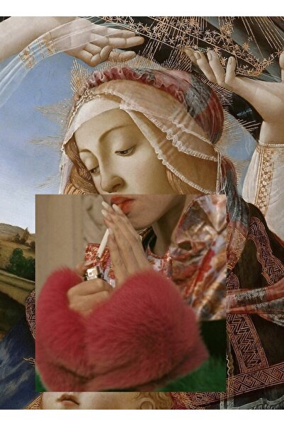 Universal Декоративен дървен плакат за маса MADONNA