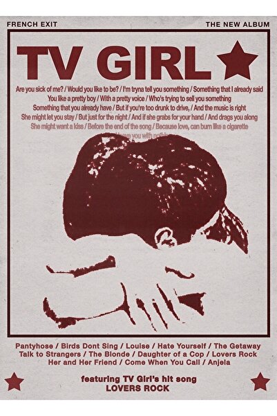 Universal Tv Girl French Exit Lovers Rock Tablo Poster din lemn decorativ