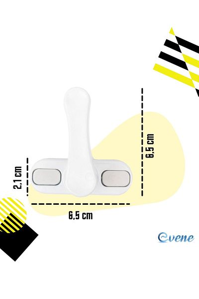 Evene Pimapen Door Lock Pimapen Window Lock Window Safety Lock Latched Lock 3 Pieces White