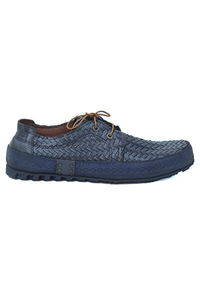 ELİT SHOES Hakiki Deri El Yapımı Yakma Renk Bağcıklı Erkek Casual Ayakkabı