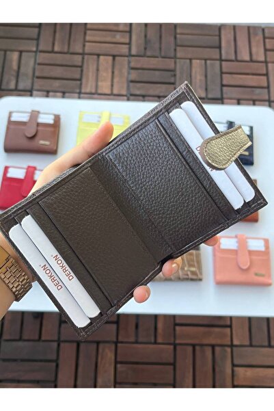 DERKON ΝΕΟ ΣΤΥΛ ΜΙΚΡΟ ΓΝΗΣΙΟ ΔΕΡΜΑΤΙΝΟ ΠΟΡΤΟΦΟΛΙ ΚΑΦΕ